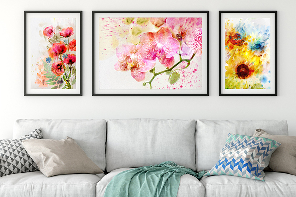 10 Floral watercolor posters, a Decorative Illustration by Anna Guz's Store (Photo 12 of 12)
