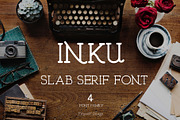 Inku font ( 4 font family), a Slab Serif Font by Emyself Design (Thumbnail 1 of 7)