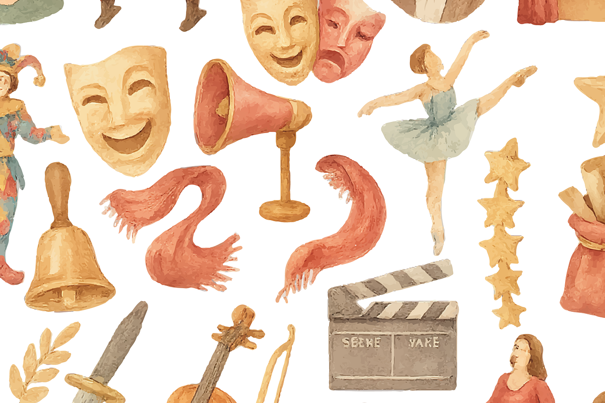 Vintage Opera Theater Icons, an Object Graphic by RT Studio (Photo 4 of 4)