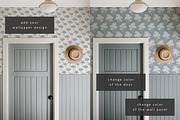 Vintage Farmhouse Wallpaper Mockup, a Household Mockup by LinnestCreative (Thumbnail 2 of 5)