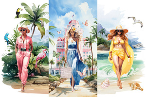 Tropical Watercolor Collage Creator