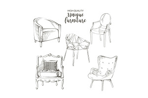 vector sketch chairs