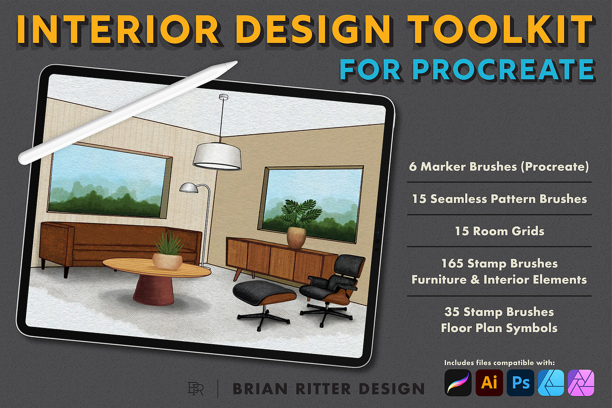 Interior Design Toolkit, a Brush Add-On by Brian Ritter Design (Photo 1 of 13)