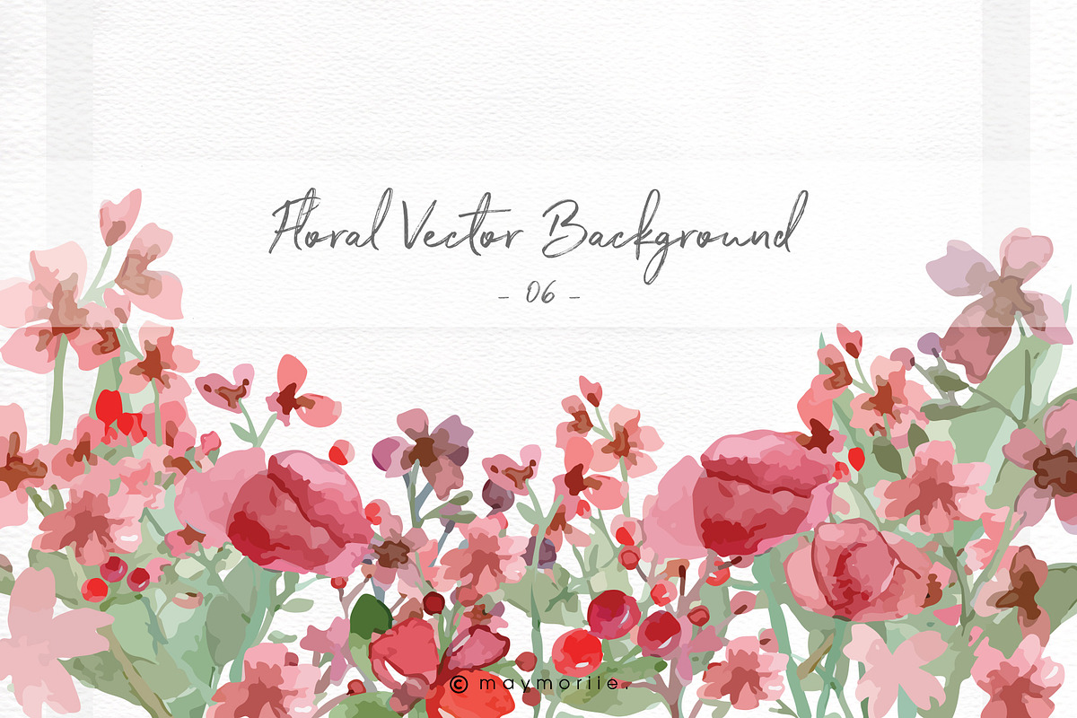 Floral vector invitation, BG 06, an Illustration by May • SHO (Photo 4 of 4)
