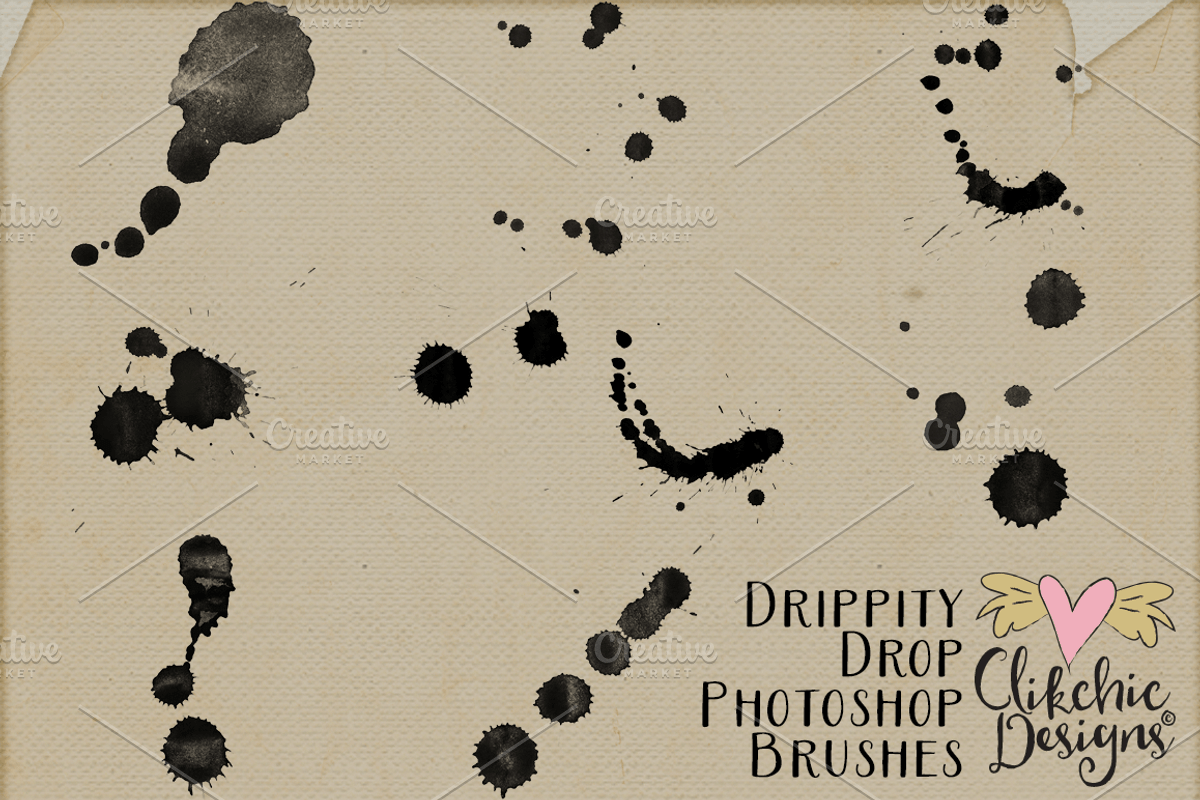 Drippity Drop Photoshop Brushes preview 5