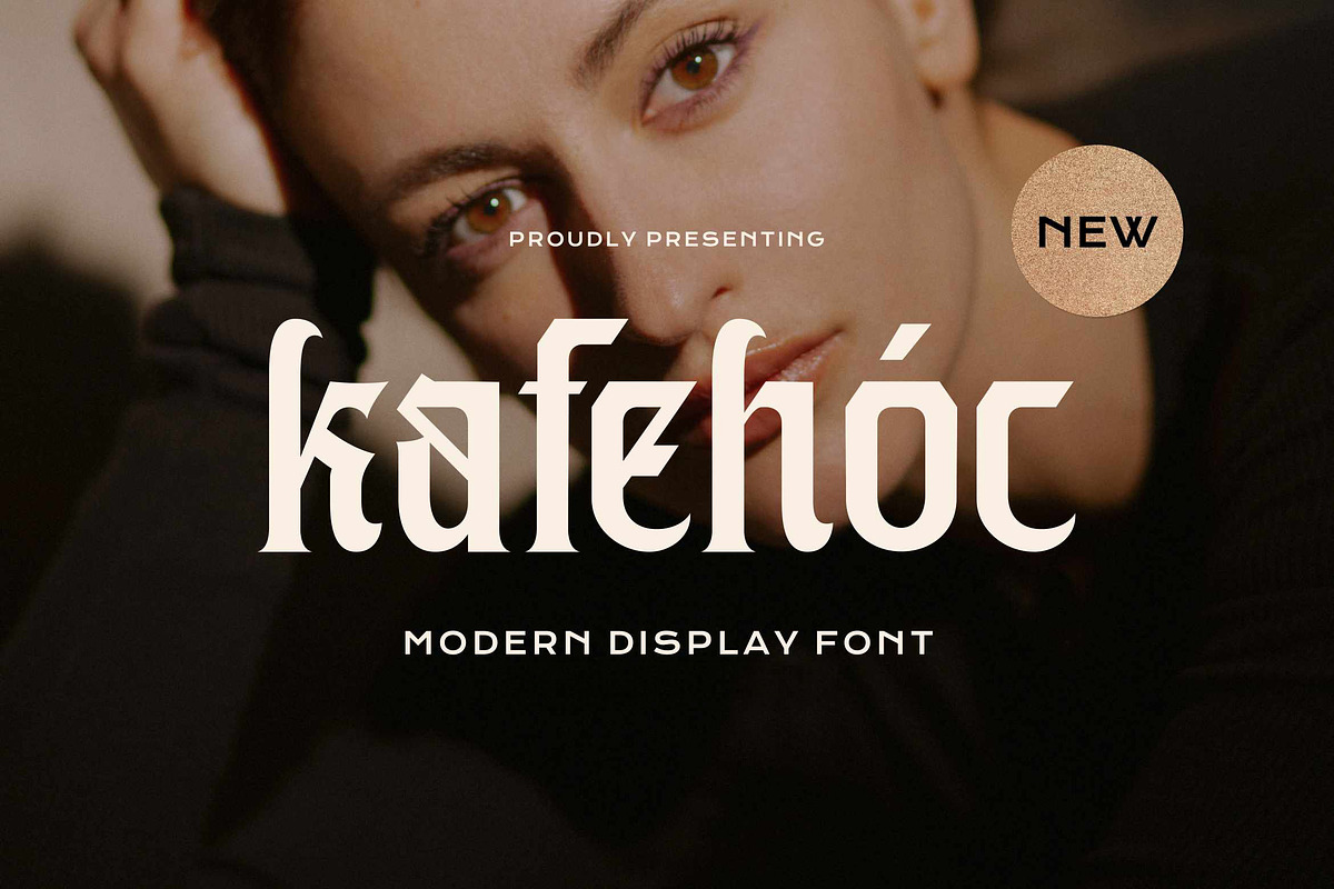 Kafehoc - Modern Blackletter Font, a Blackletter Font by Imoodev (Photo 1 of 5)