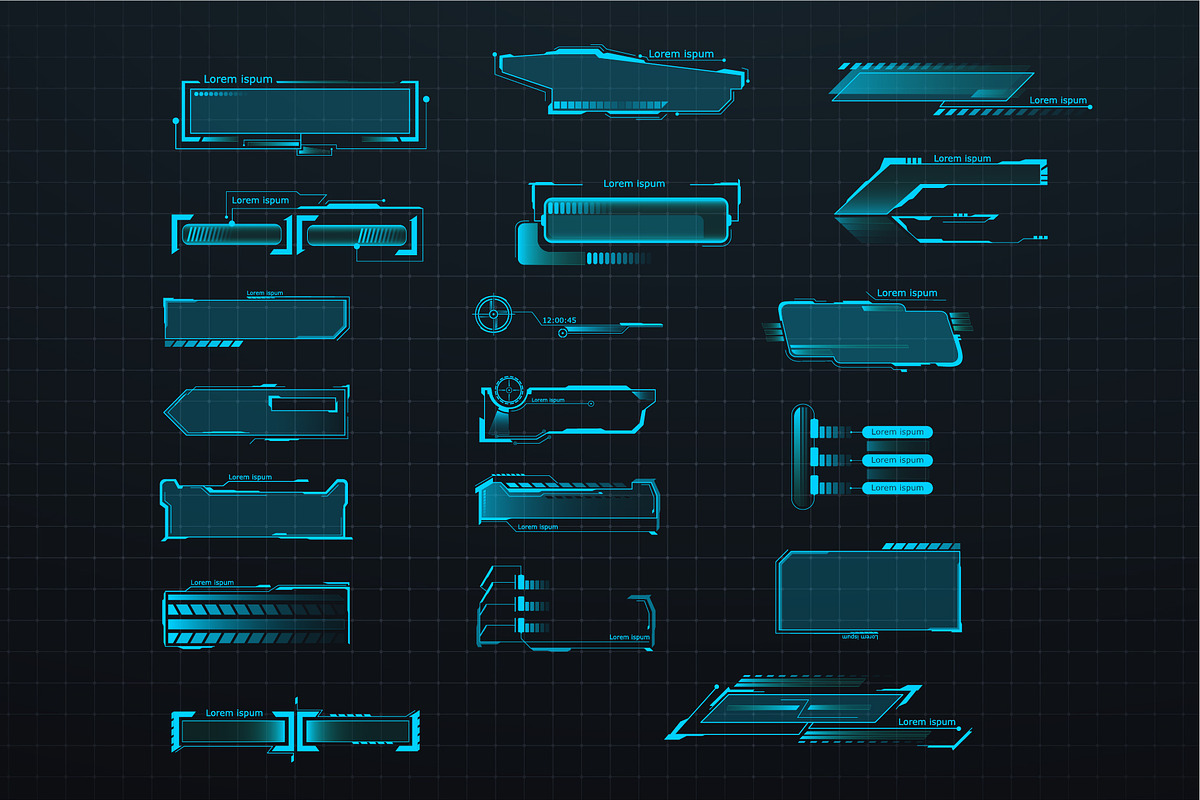 Sci-fi Futuristic element HUD Design, a Technology Illustration by ZinetroN (Photo 4 of 9)