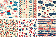 Vintage 4th of July Digital Paper, a Seasonal Illustration by Designking (Thumbnail 3 of 5)