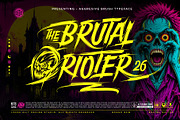 Brutal Rioter Typeface, a Script Font by alit design (Thumbnail 1 of 20)