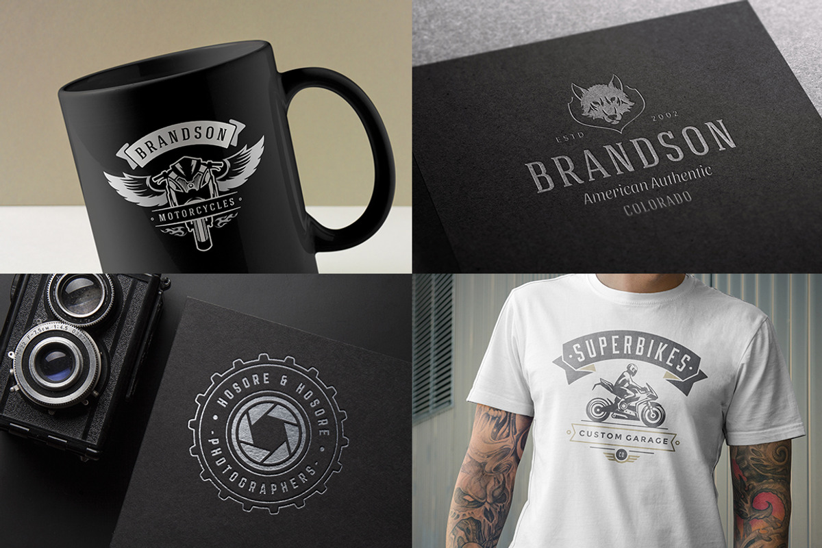 1000 Logos and Badges Bundle, a Branding & Logo Template by Vasya Kobelev (Photo 9 of 39)