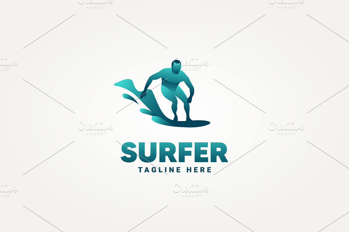 surf club mascot icon logo design, a Branding & Logo Template by Blazybone