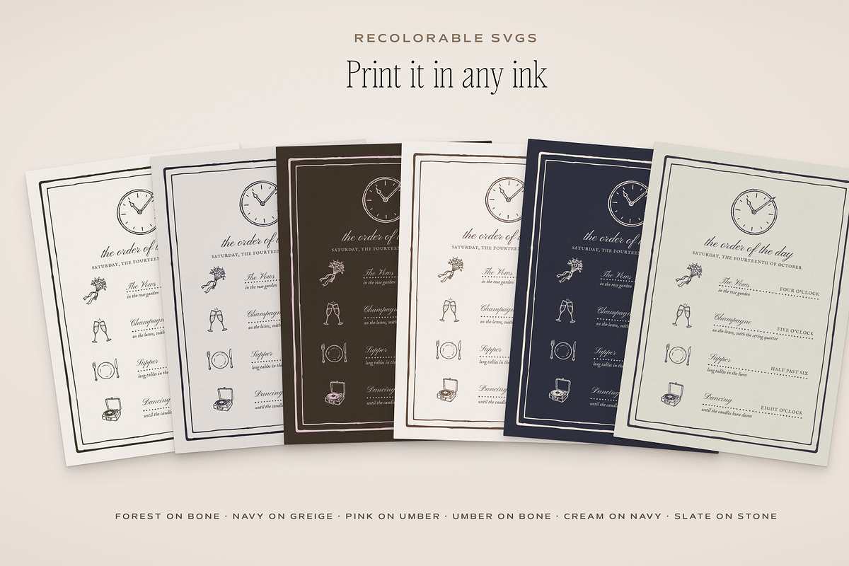 Wedding Timeline & Itinerary Kit, an Object Graphic by The October Creative (Photo 8 of 22)