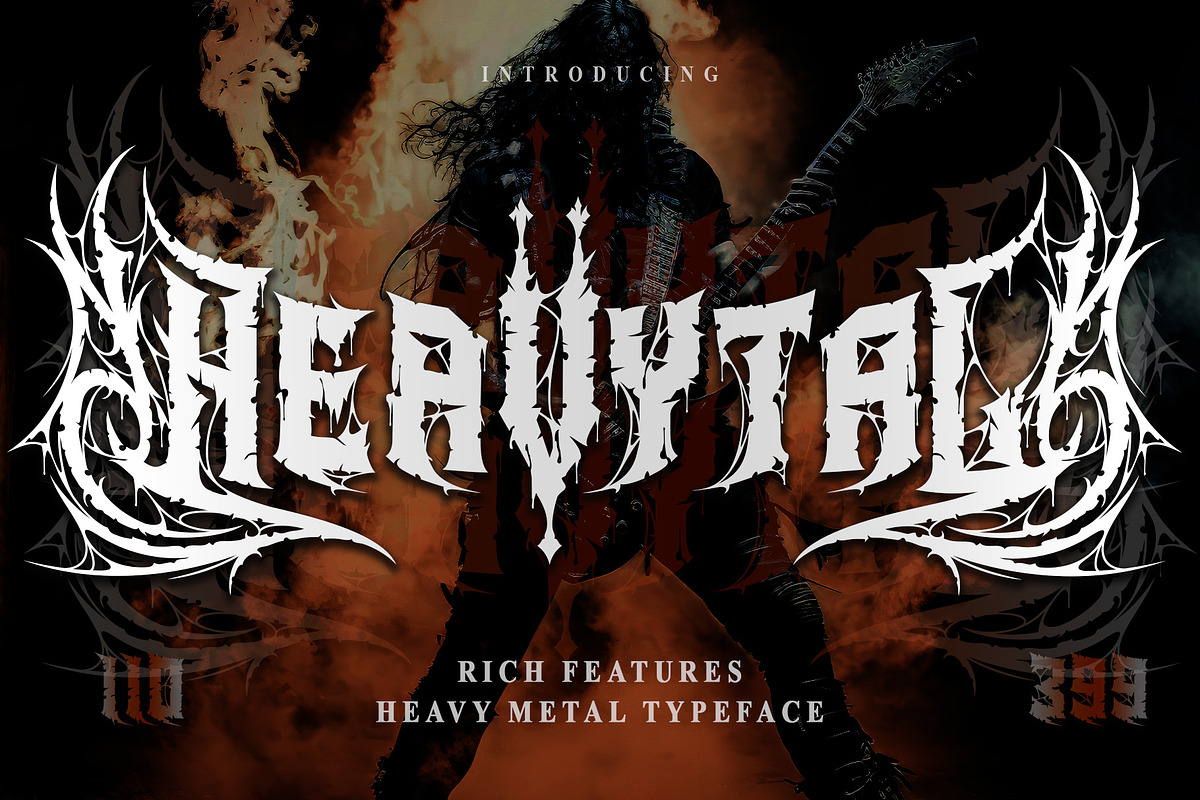 Heavytal - Heavy Metal Font, a Blackletter Font by Letterara (Photo 1 of 15)