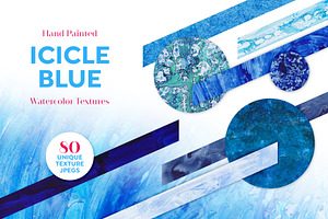 ICICLE BLUE Watercolor Texture Set