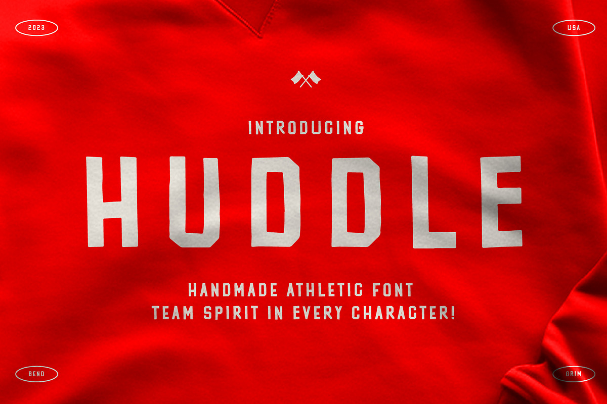 HUDDLE, a Sans Serif Font by Midnight Grim (Photo 1 of 6)