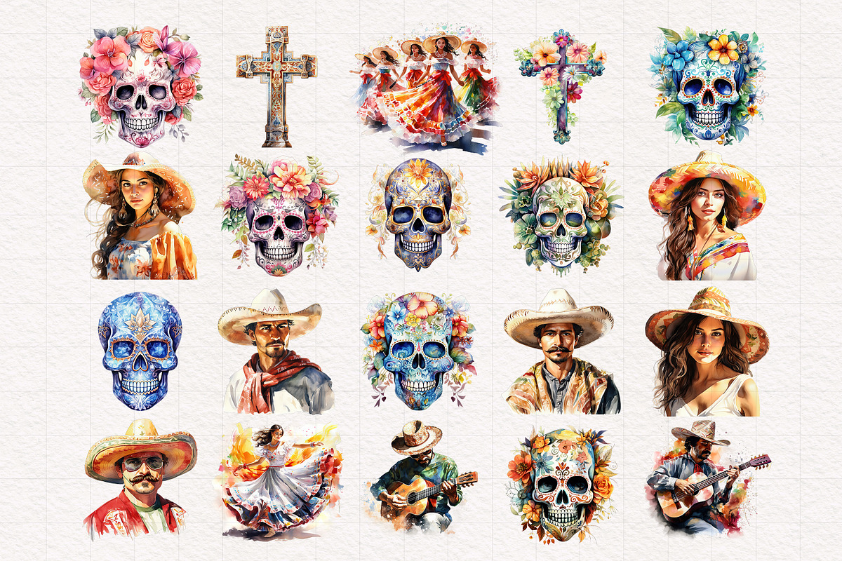 Cinco de Mayo Clipart, a Seasonal Illustration by PaintPixelCo (Photo 4 of 12)