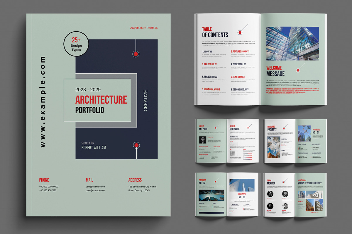 New Architecture Portfolio Template, a Brochure Template by MightyDesign (Photo 1 of 6)