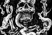 Nightmare skull | T-shirt design, an Object Illustration by Design by sebrodbrick (Thumbnail 2 of 3)