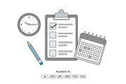 Daily Task Planning Illustration, a Work Illustration by Partikusi Design (Thumbnail 2 of 3)