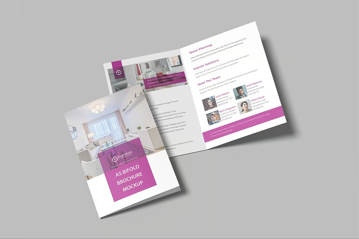 A5 Bifold Brochure Mockup, an Advertising Mockup by Hubzway (Photo 4 of 7)