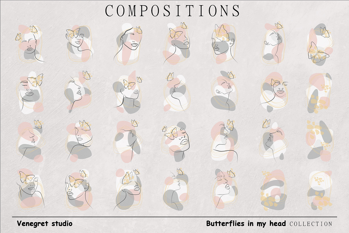 Butterflies in my head, a Decorative Illustration by Vinegret -Shop (Photo 4 of 6)
