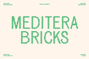 Meditera Bricks, a Sans Serif Font by Craft Supply Co. (Thumbnail 1 of 8)
