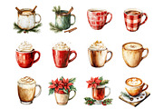 Christmas Coffee Clipart, an Illustration by Design Market (Thumbnail 4 of 4)