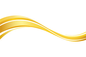 Golden stripe swoosh wave, a Decorative Illustration by Vector Tradition