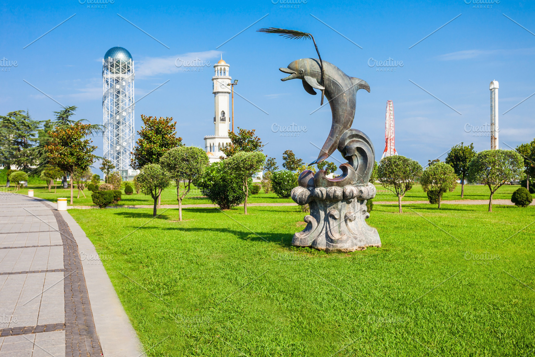 Dolpin statue, Batumi, a Photo by saiko3p