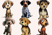 Hairy Doodle Dogs Illustrations, an Animal Illustration by PrintHaven Designs (Thumbnail 6 of 12)