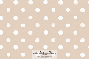 beige polka dot seamless pattern