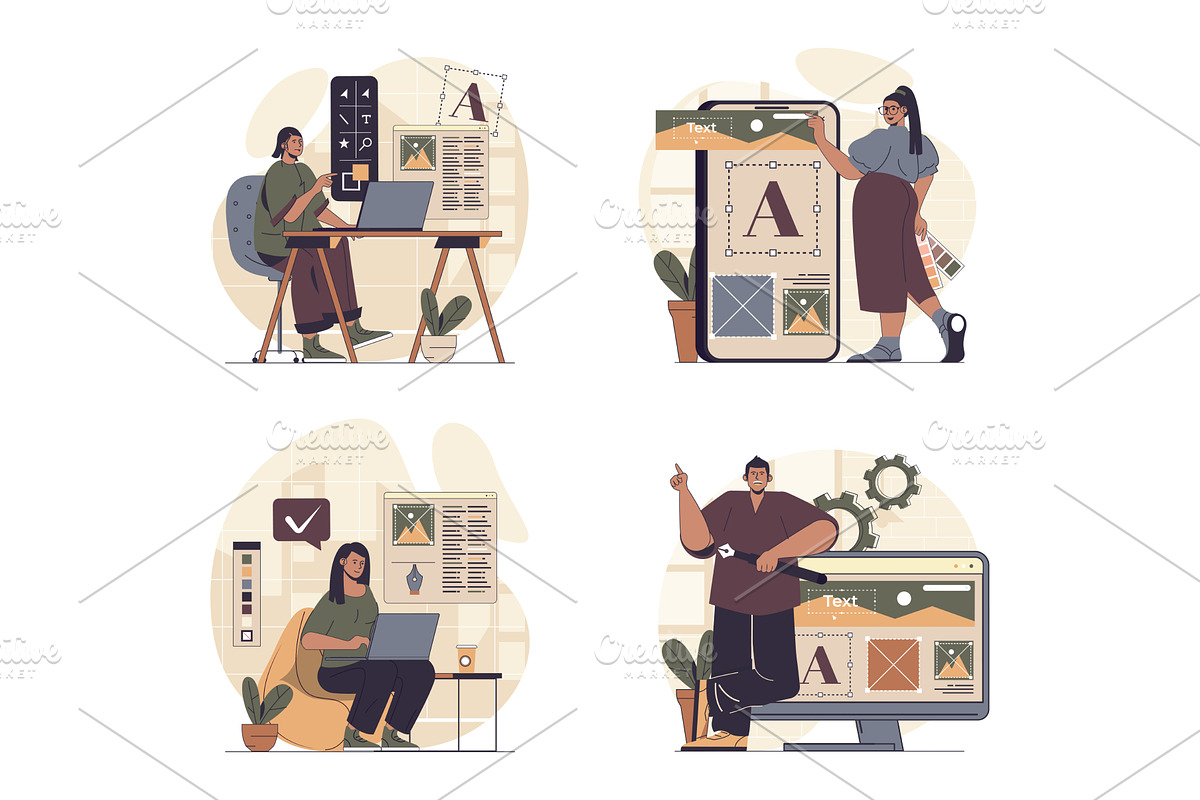 Web Design Illustrations, a Technology Illustration by alexdndz