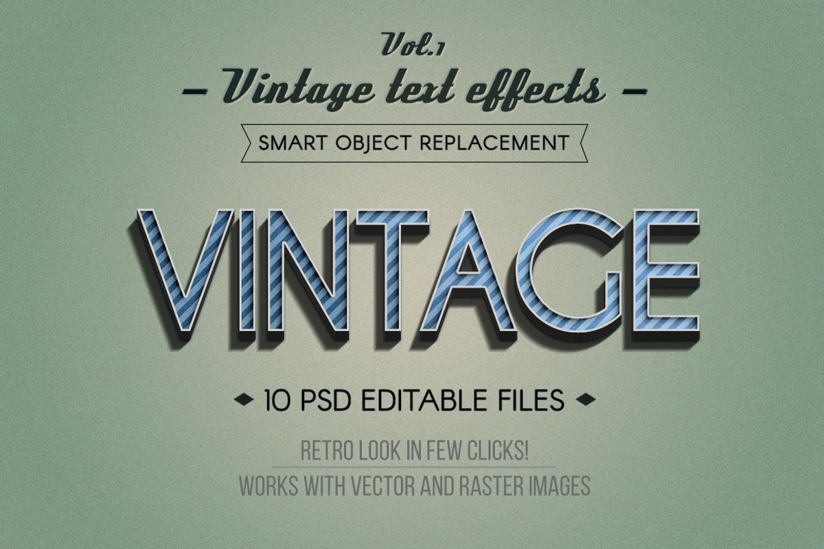 Retro Vintage Text Effects Vol.1 preview 6