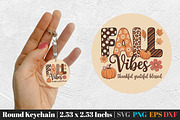 Fall Round Keychain SVG PNG Bundle, an Illustration by Actual Pixel (Thumbnail 10 of 20)