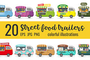 20 fast food street trailers, a Food Illustration by Primula`s shop (Thumbnail 1 of 3)