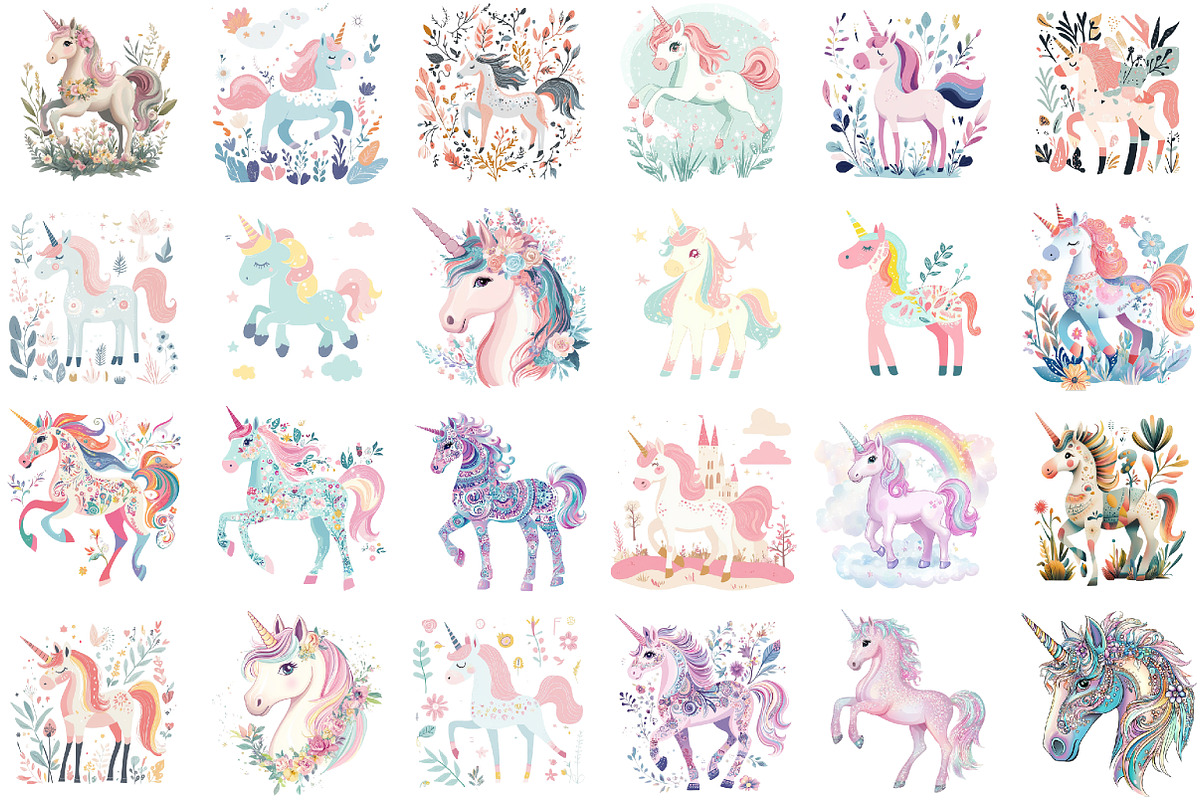 Magical Kingdom Pastel Cute Unicorn, an Illustration by Sublimation Artist (Photo 2 of 6)