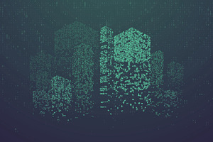 Particles City Skyline