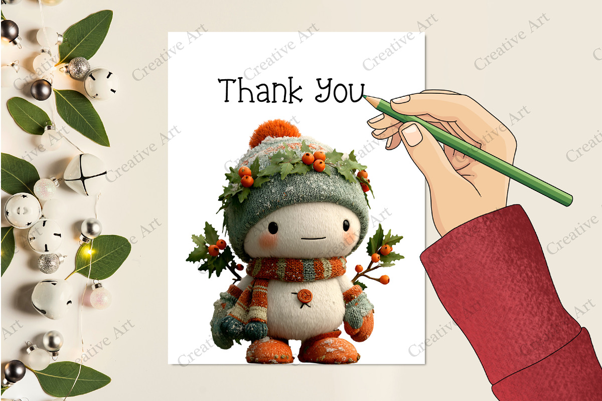 Christmas Snowman Clipart Bundle, an Illustration by Creative Art (Photo 9 of 10)