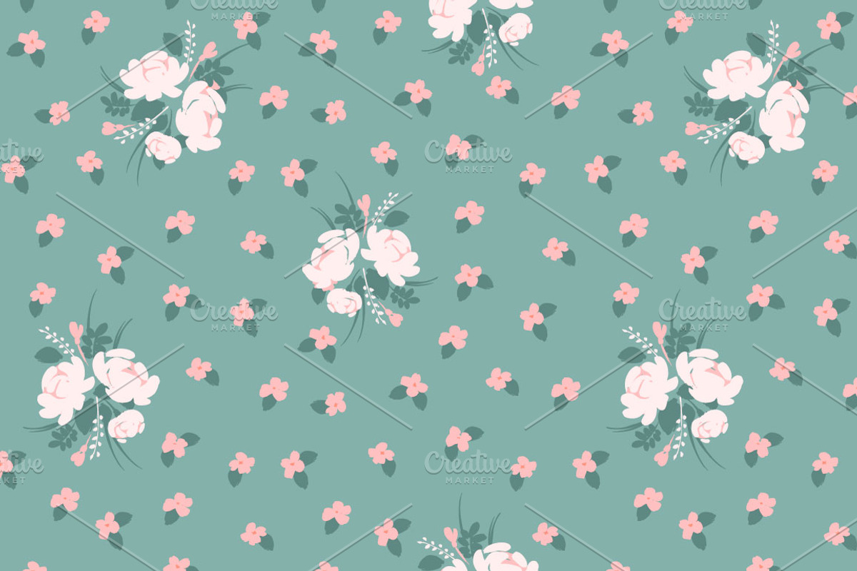 Cute flowers. 10 seamless patterns., a Pattern Graphic by Nadia Grapes