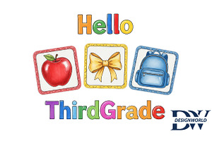 Back to School Hello Third Grade png, an Illustration by Designworld