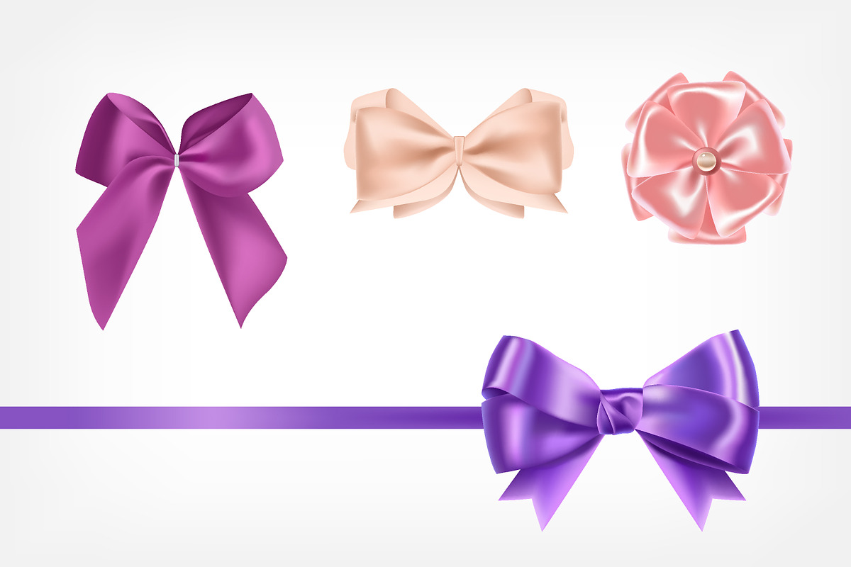 Realistic ribbons set, a Decorative Illustration by Good Studio