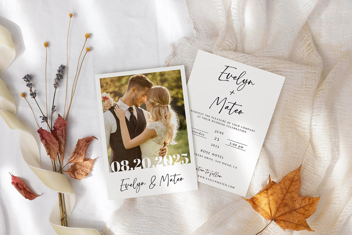 Wedding Invitation Card with Photo, an Invitation Template by LucaTheme (Photo 1 of 6)
