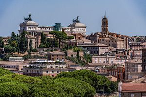 View from the Giardino degli Aranci to historical part of Mediev