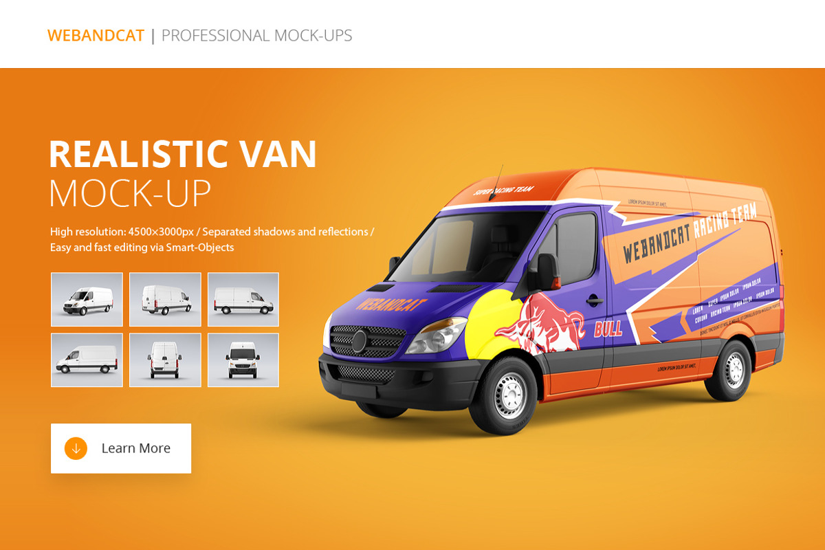 Van Mock-Up, a Mockup by WebAndCat (Photo 1 of 7)