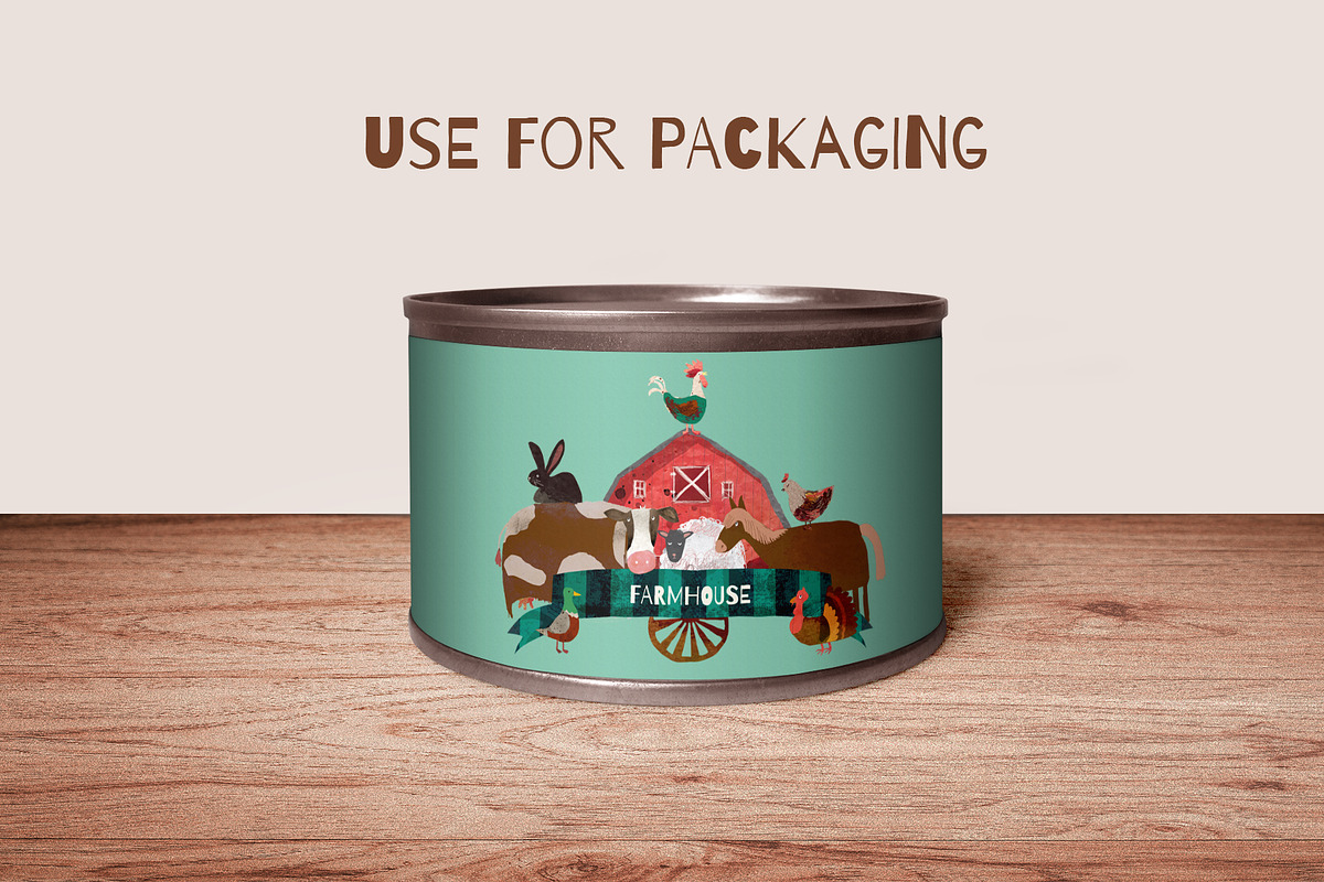Animal Farm Watercolor Patterns, a Pattern Graphic by watercolor kamill (Photo 11 of 12)