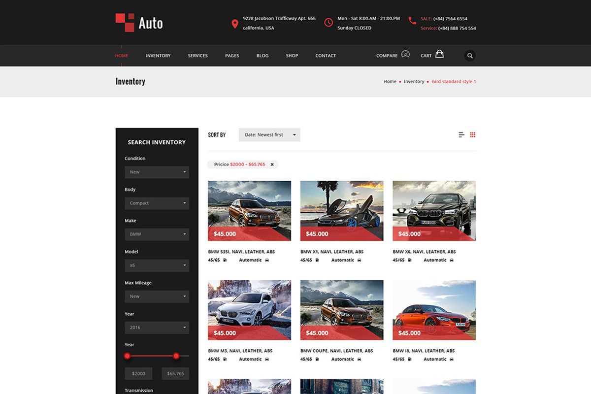 Auto - Modern car rental service PSD, a Websites & App Template by Knighthemes (Photo 3 of 11)