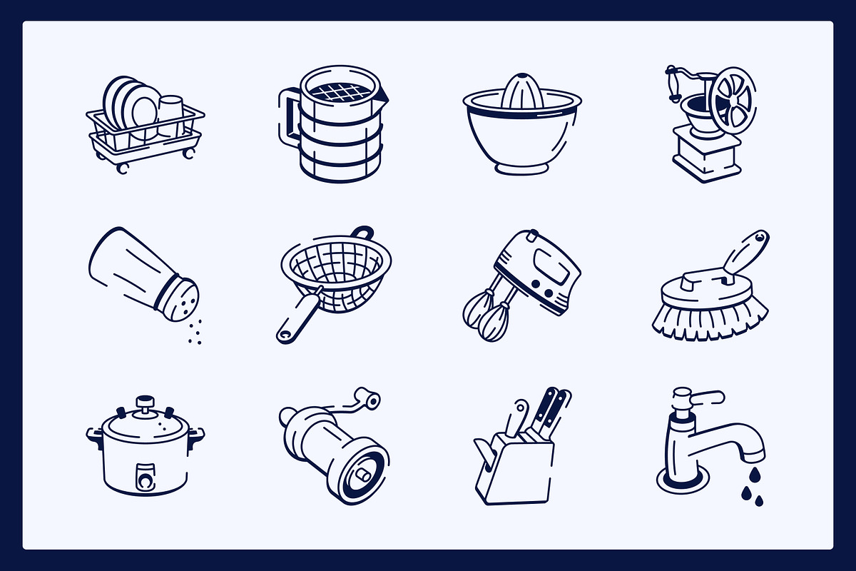 Kitchen Doodle Icon, an Outline Icon by Vectors Market (Photo 5 of 9)