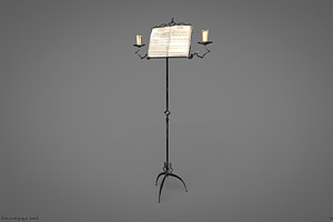 Music Stand 3d Model Game Ready