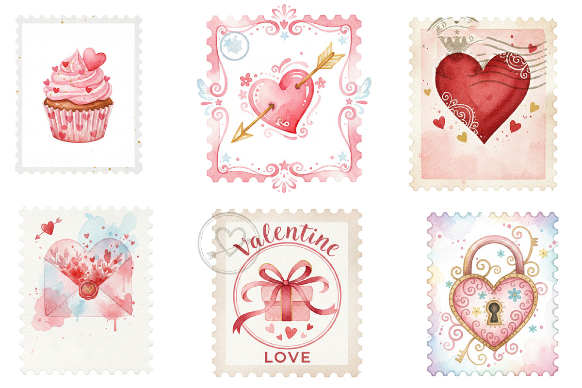 Valentine's Day Postage Stamp, an Illustration by Designking (Photo 3 of 5)