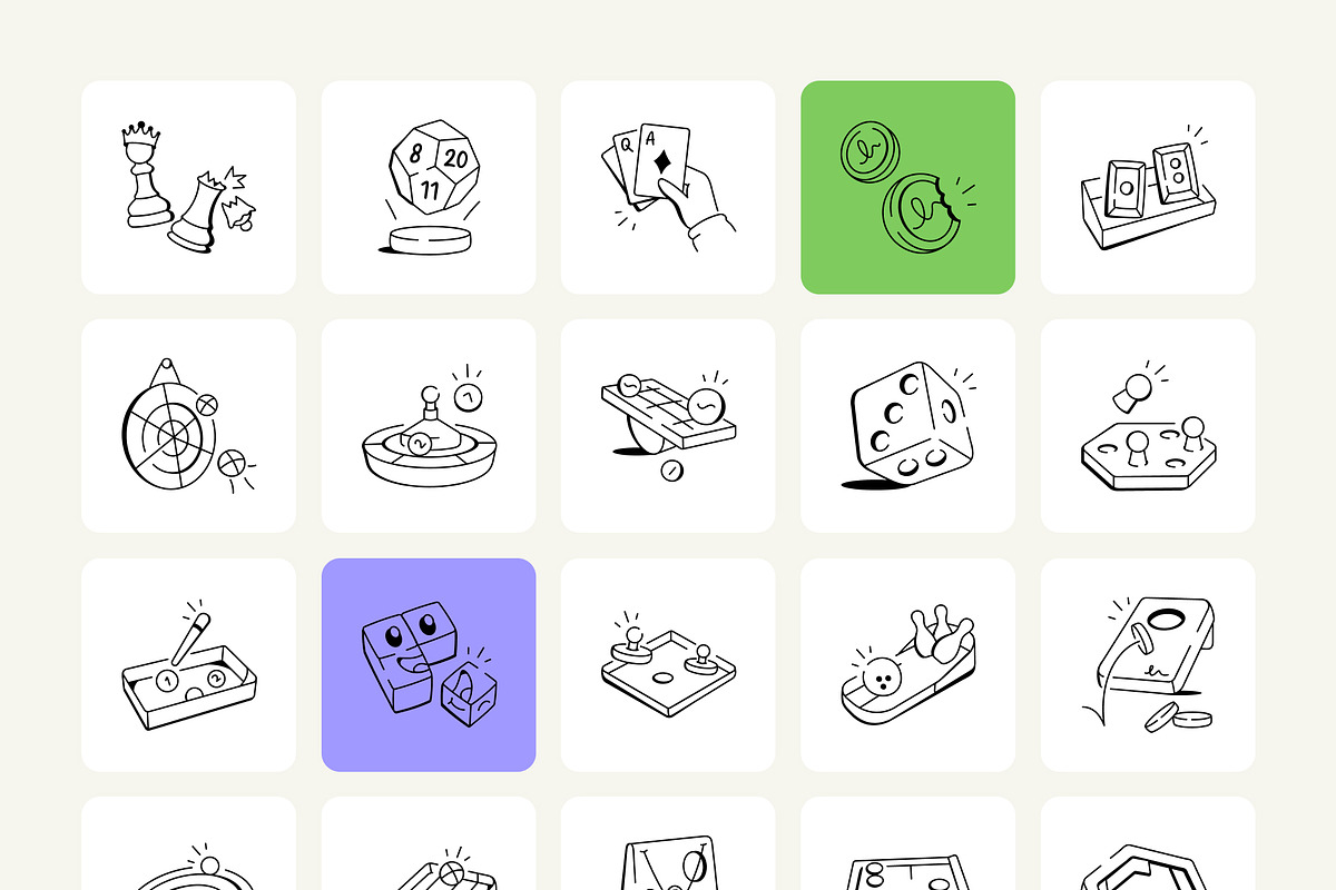 Board Game Doodle, an Outline Icon by Vectors Market (Photo 7 of 8)
